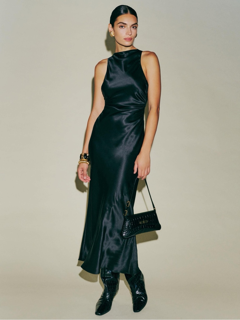 Reformation Black Casette Silk
